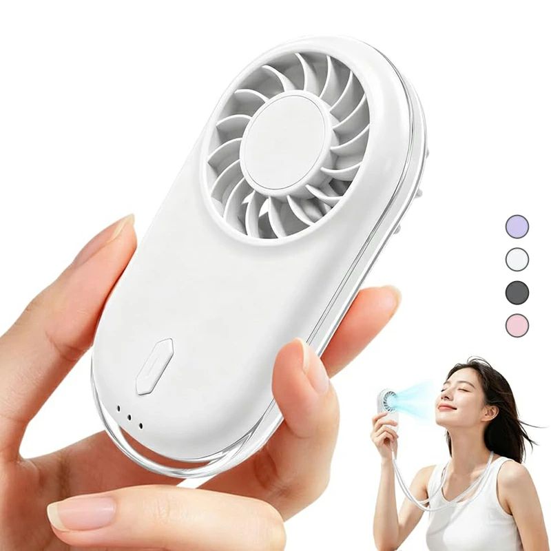Rakuten - 携帯扇風機 ハンディファン【2026年業界極小型?極薄約1.6cm?驚きの強風8m/s】首掛け可 手持ち扇風機 小型 ミニファン 3段階風量 11000RP