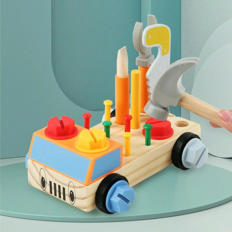 Rakuten - 組み立て 車おもちゃ モンテッソーリ おもちゃ 大工 おもちゃさんセット 木のおもちゃ 知育玩具 子供 男の子 女の子 2 3 4 5 6歳誕生日