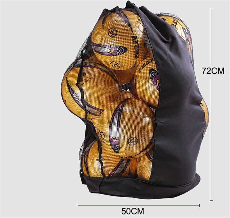エスティ商事のボールバッグ 6個 最大15個入れ バックパック式 ダブルショルダー式 ワンショルダー バスケットボールバッグ ショルダーバッグ メッシュ｜アングル3