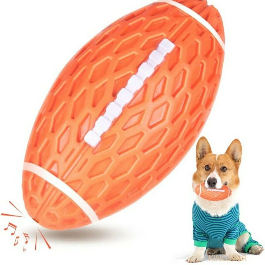 ●商品説明 【天然材質】天然ゴムで作られた犬噛むおもちゃです。弾性と耐久性が抜群！子供用品と同レベルのゴムを使い、無毒で、安心にワンちゃんに噛ませてください。 【知育おもちゃ】発声装置を搭載し、押したり噛んだり「ピュ～ピュ～」と音が鳴ります。犬の興味を引きます。また、ボールは軽量設計で、水に浮くこともできるので、プールにでも十分楽しめます。ペットとのキャッチボールで、肥満を防ぎ、ストレス解消にもなります。犬と一層親しい関係を築くことができます。 【歯磨き】材質が柔らかくて犬の歯を傷つけたりはしない。遊びながらデンタルケアにもなるから、わざわざ犬に歯磨きをする手間が省けます！ 【お手入れ簡単】水で手洗いや食器洗いがどちらでも大丈夫です。 ※注意：中の笛は小さいですので、ちょうど笛のところ噛むと、鳴らない可能性があります。ご了承ください。 ●返品について この製品の保証期間はお買い上げ日より180日間となりますが、付属品が足りない、故障または損傷などの不良品に対して、無償交換や無償ヘンキンを承っております。お手数ですが、商品到着後、一週間以内にお電話又はメールにてご連絡下さい。返品商品の到着を確認後、10～12営業日以内に良品を発送させていただきます。