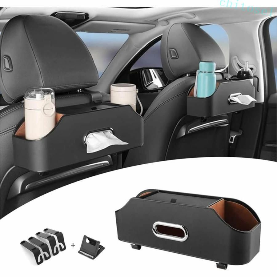 ティッシュケース ドリンクホルダー 車用多機能収納ボックス に適用 トヨタ 新型アルファード 40系 6月?現行 車用シートバック収 軽量