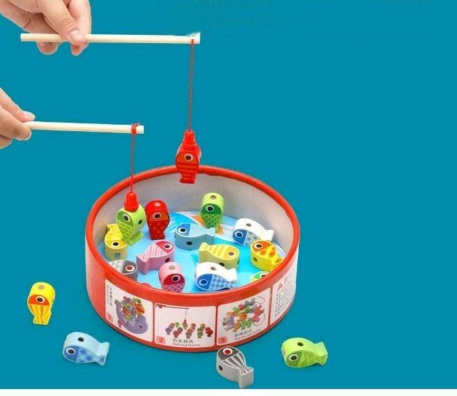 エスティ商事の木製 マグネット 釣り遊び 3 色 認知 子供 おもちゃ 磁石 かわいい 知育玩具 家族で 楽しむ ゲーム 子ども向け｜アングル2