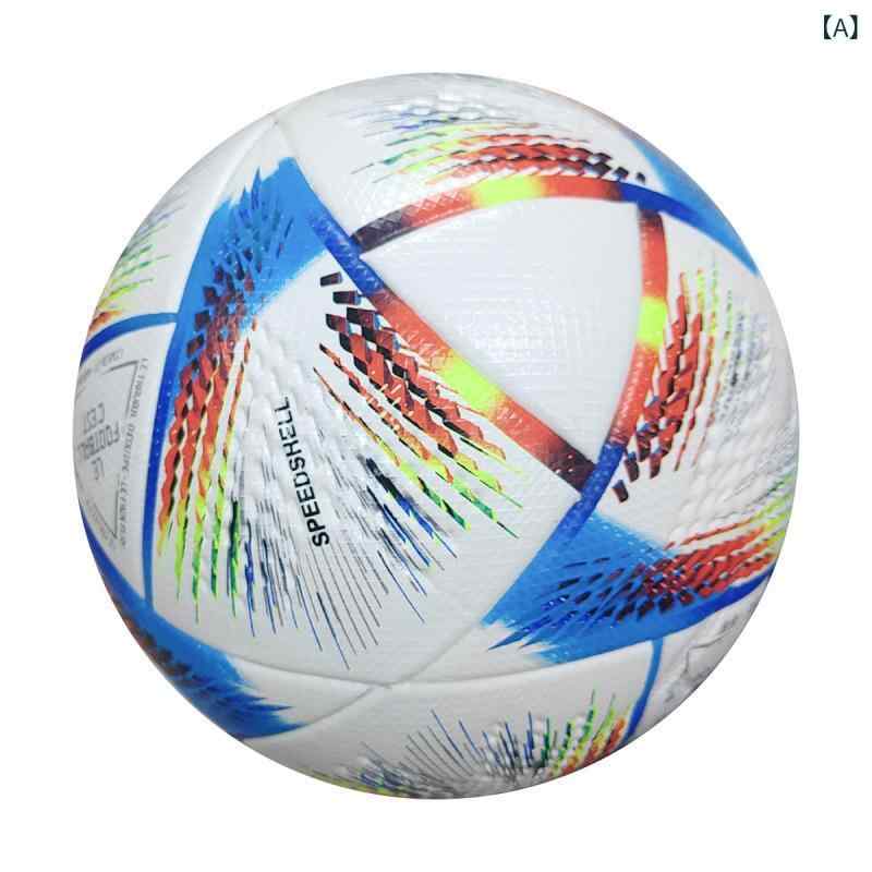 サッカーボール 成人用 5号 ポリウレタン製 耐摩耗 パンク防止 トレーニング 試合用 耐久性 イベント用 練習球 合成素材
