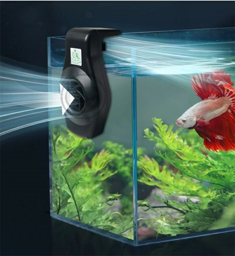 水槽 扇風機 小型 水槽用クーラー 水槽クーラー USB 水槽ファン冷却 2レベル風量調整 取り付けが簡単 低騒音 水温昇進防止 魚飼育用