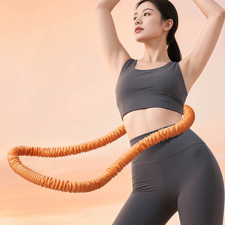 エスティ商事のフラフープ ダイエット ダイエット フィットネス 呼吸法 腰回し 骨盤矯正 静音設計 有酸素運動 呼吸法対応 肋骨にやさしい シェイプアッ｜アングル2