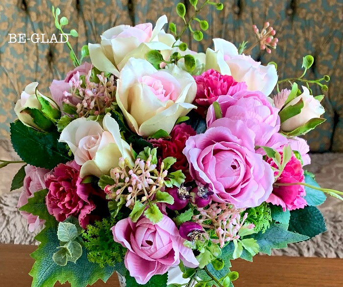 送料無料　薔薇　フラワー　アレンジメント　花　ギフト　プレゼント　祝　お洒落...
