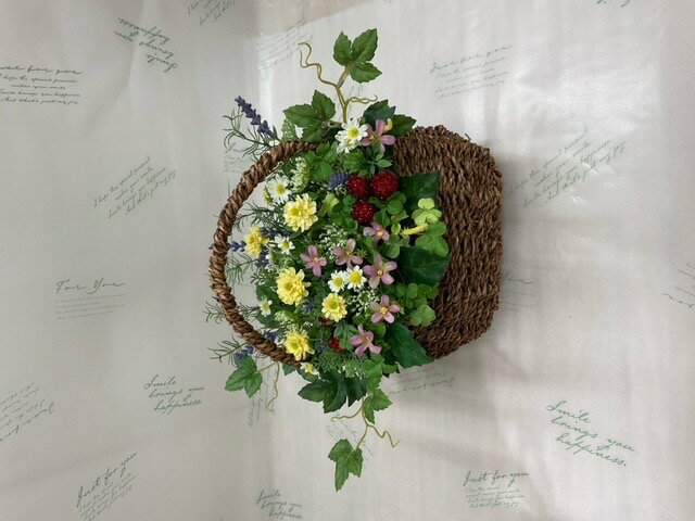 野草バスケットアレンジ