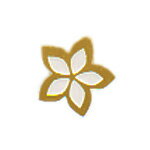 在庫限り Jewelry Nail リトルプリティ トロピカルフラワー(S) ホワイト×ゴールドネガ LP-1001 メタルパーツ デコネイル レジン チャーム メール便対応可能