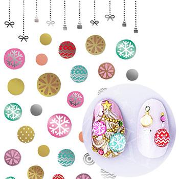 パッケージなし値下げ 即納 メール便送料無料 ツメキラ ノーブル noble ドットクリスマス NO-DOC-101