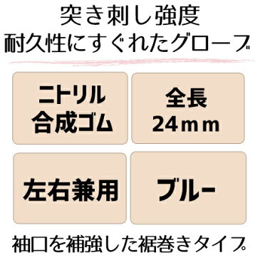 バリアグローブ ニトリル手袋 パウダーフリー Sサイズ 1双 ブルー