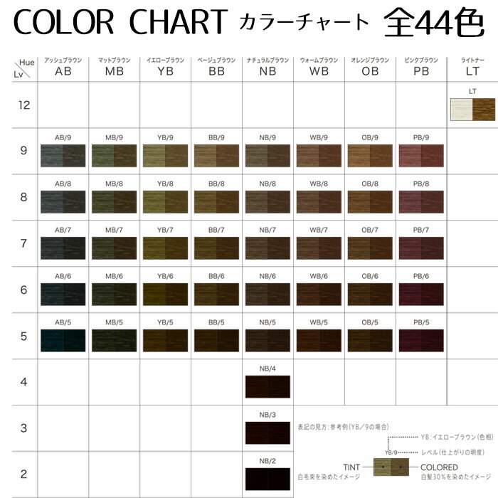 toel トエル グレイカラー MB マットブラウン 100g 白髪染め 1剤 インターコスメ ヘアカラー 2