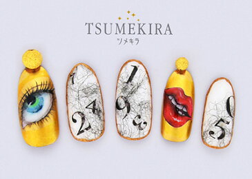 ◎TSUMEKIRA ツメキラ 神谷一江 プロデュース3 アイ ＆ リップ eye & lip NN-PRD-503【ネイルシール TSUMEKIRA ツメキラ 目玉 瞳 鼻 唇 くちびる 顔のパーツ 数字 ナンバー 貼るだけ 簡単】