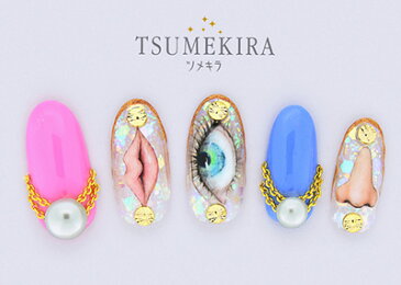 ◎TSUMEKIRA ツメキラ 神谷一江 プロデュース3 アイ ＆ リップ eye & lip NN-PRD-503【ネイルシール TSUMEKIRA ツメキラ 目玉 瞳 鼻 唇 くちびる 顔のパーツ 数字 ナンバー 貼るだけ 簡単】