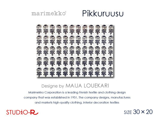 marimekko マリメッコ ファブリックパネル ファブリックボード Pikkuruusu/ピックルースミニサイズのMaalaisruusu[ご注文サイズ：W30cm×H20cm] 【北欧 ファブリック】写真に近い図柄で製作します