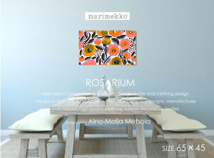 【マリメッコ ファブリックパネル】 marimekko ファブリックボード ROSARIUM(WHT) ロザリウム[SIZE：W65×H45cm]【北欧雑貨】正規品生地使用