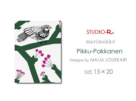 marimekko マリメッコ ファブリックパネル ファブリックボード Pikku-Pakkanen(GR)ピックパッカネン人気のデザインが限定入荷！ ご注文サイズ：W15cm×H20cm 【北欧 ファブリック】