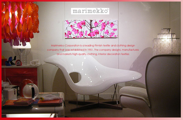 marimekko(マリメッコ) ファブリックパネル ファブリックボード Lumimarja(RED)[ご注文サイズ：W90cm×H30cm]【北欧 ファブリック】