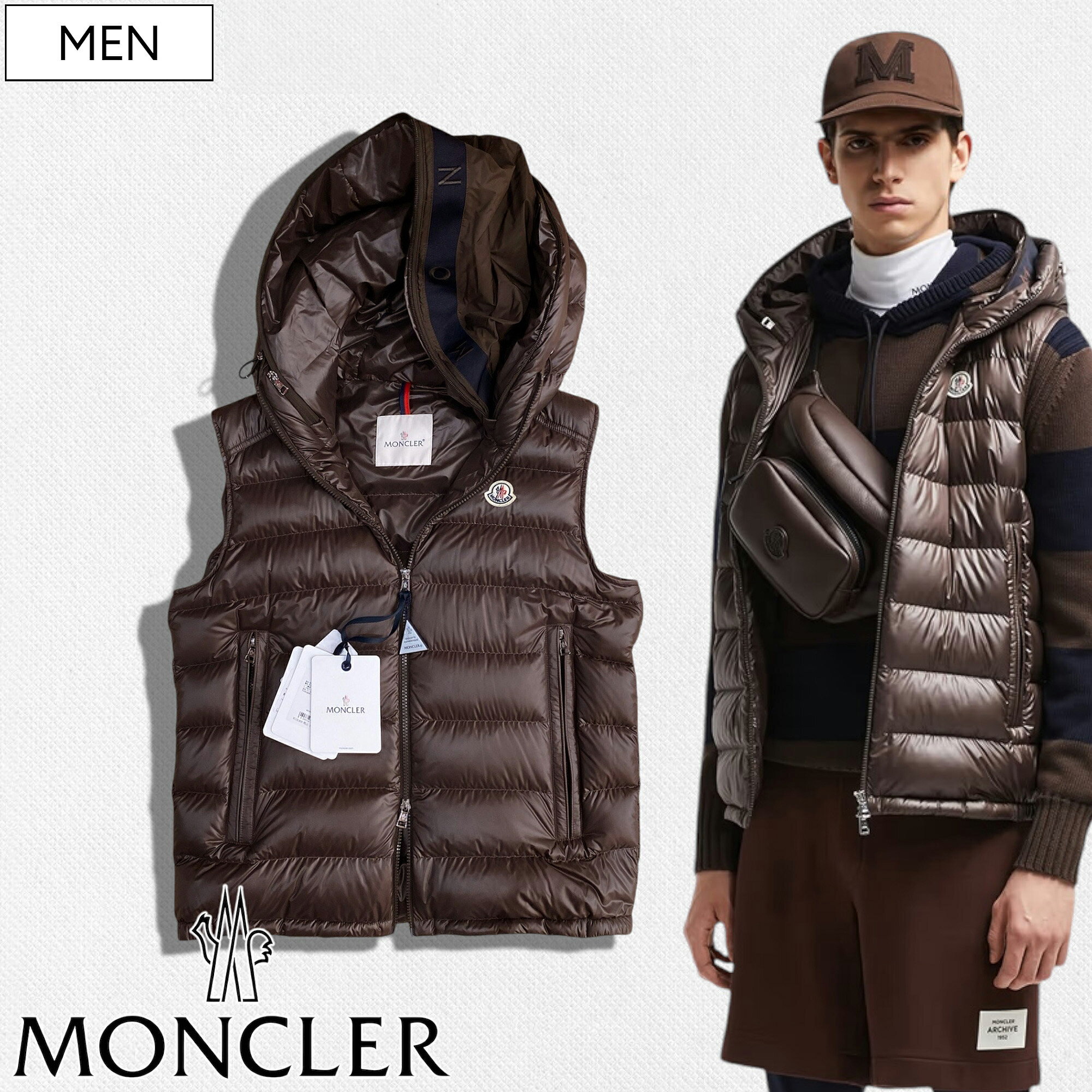 楽天市場】MONCLER ダウンベスト ブラウンの通販 楽天市場】MONCLER ダウンベスト ブラウンの通販