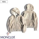 【定価154,000円(税込)】MONCLER -モンクレール- 大人のラグジュアリーカジュアル！ブランドアイコン入りダブルジップボアパーカー ブルゾン エコファーアイコンワッペン アウター ベージュ 国内正規品/モンクレールジャパン MAGLIA APERTA I20918G0002389A5V メンズ