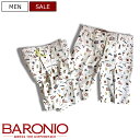【定価25,300円(税込)】BARONIO バローニオ / バローニョ 遊び心たっぷりなプリントを全面に施したラグジュアリーなコットンショーツ バミューダ シ...