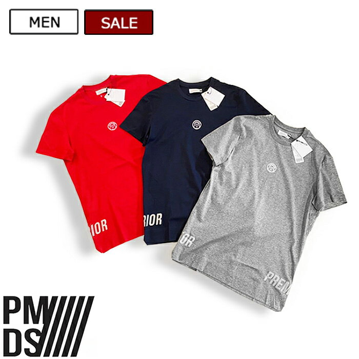 PMDS　PREMIUM MOOD DENIM SUPERIOR-プレミアムムードデニムスペリオール- 極上コットンに仕掛けをしたロゴデザインクルーネックTシャツ　レッド　ネイビー　グレー　ピーエムディーエス　01059070　イタリア製　メンズ P.M.D.S.