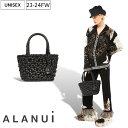 【定価533,500円(税込)】ALANUI -アラヌイ- 注目度バツグンの逸品！厳選された素材を使用した オールレザーイントレチャート トートバッグ スモールサイズ Icon Leather Small Tote LMHF23227 ブラック ミニ ハンドメイド 羊革 ラムスキン イタリア製 wl13