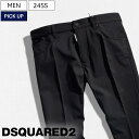 【定価79,200円(税込)】DSQUARED2 ディースクエアード ブランドのアイデンティティであるデニムパンツを旬なトロピカルウール生地に載せ替えて発表！5ポケットテーパードウールパンツ リラックスパンツ スウェット ジャージ ブラック TAILORED 642 PANTS S74KB0893 伊製