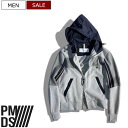 【定価39,600円(税込)】PREMIUM MOOD DENIM SUPERIOR-プレミアムムードデニムスペリオール- P.M.D.S. 素材使いで大人らしい拘りを演出♪ カラーリボンラインスウェットジップパーカー ドッキングブルゾン ダブルジップ ジャージ セットアップ 32059110 PMDS 伊製 メンズ