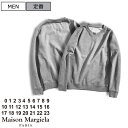 【定価60,500円(税込)】 Maison Margiela メゾンマルジェラ 美しいシルエットラインが大人の色香を漂わせるシンプルなデザインで使いやすい1枚！4ステッチ入りクルーネックスウェットトレーナー！ トレーナー 4ステッチ ライトグレー S50GU0181 イタリア製 メンズ