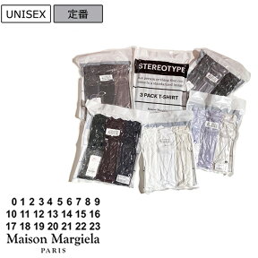 【定価42,900円(税込)】【3PAC】Maison Margiela メゾンマルジェラ 素肌にサラリと羽織れる優しい着心地！オーガニックコットン クルーネックTシャツ3枚パックセット 無地T 半袖 S50GC0608 S50GC0552 50GC0608N 50GC0552 メンズ 3パック 3枚セット　ユニセックス