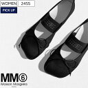 【定価83,600円(税込)】MM6 Maison Margiela エムエムシックス メゾンマルジェラ 定番のアナトミックシリーズに新たにサテン地 バレエフラットが仲間入り！サテン地アナトミックバレリーナ フラットシューズ BALLET SHOE 6スタンプ 鞄 S59WZ0093 ブラック T8013 レディース