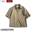 【定価36,300円(税込)】COSTUMEIN コストメイン リラックス感ある着心地と手触りのいいコダワリの生地感が光る トロピカルウール 半袖シャツ 210...