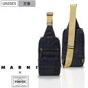 【定価55,000円(税込)】MARNI x PORTER -マルニ×ポーター- 日本の職人による高い技術力とマルニならではのカラーリング！持ち運びに便利な ショルダーバッグ 斜めがけバッグ ボディバッグ サコッシュ 00008Q0 吉田カバン コラボレーション 日本製