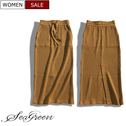 【定価19,800円(税込)】Seagreen シーグリーン 定番のビッグワッフル地を使用した 大人の余裕とリラクシー感漂わせる1着!リゾートでも街着でも活躍する ビッグワッフルスカート ロングスカート バックスリット マスタード 22A8618 レディース オニワッフル 【定価19,800円(税込)】Seagreen シーグリーン 定番のビッグワッフル地を使用した 大人の余裕とリラクシー感漂わせる1着!リゾートでも街着でも活躍する ビッグワッフルスカート ロングスカート バックスリット マスタード 22A8618 レディース オニワッフル
