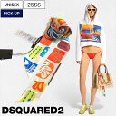 【定価30,800円(税込)】DSQUARED2 ディースクエアード Summer Lovers capsule collection 春夏コーデのヌケ感漂わせる遊びココロ溢れるD2ロゴ入りストール ハンカチーフ キーホルダー バックチャーム アクセサリー ホワイト S83STW0018SJ00SU0075 イタリア製 dsl