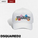 【定価46,200円(税込)】DSQUARED2 ディースクエアード PacManコラボ ユーモア溢れる逸品♪キャッチーなデザインでヌケ感抜群な パックマンコラボベースボールキャップ 帽子 刺繍 ロゴ S82BC0750SJ05C00001 ホワイト 男女兼用 ユニセックス la1