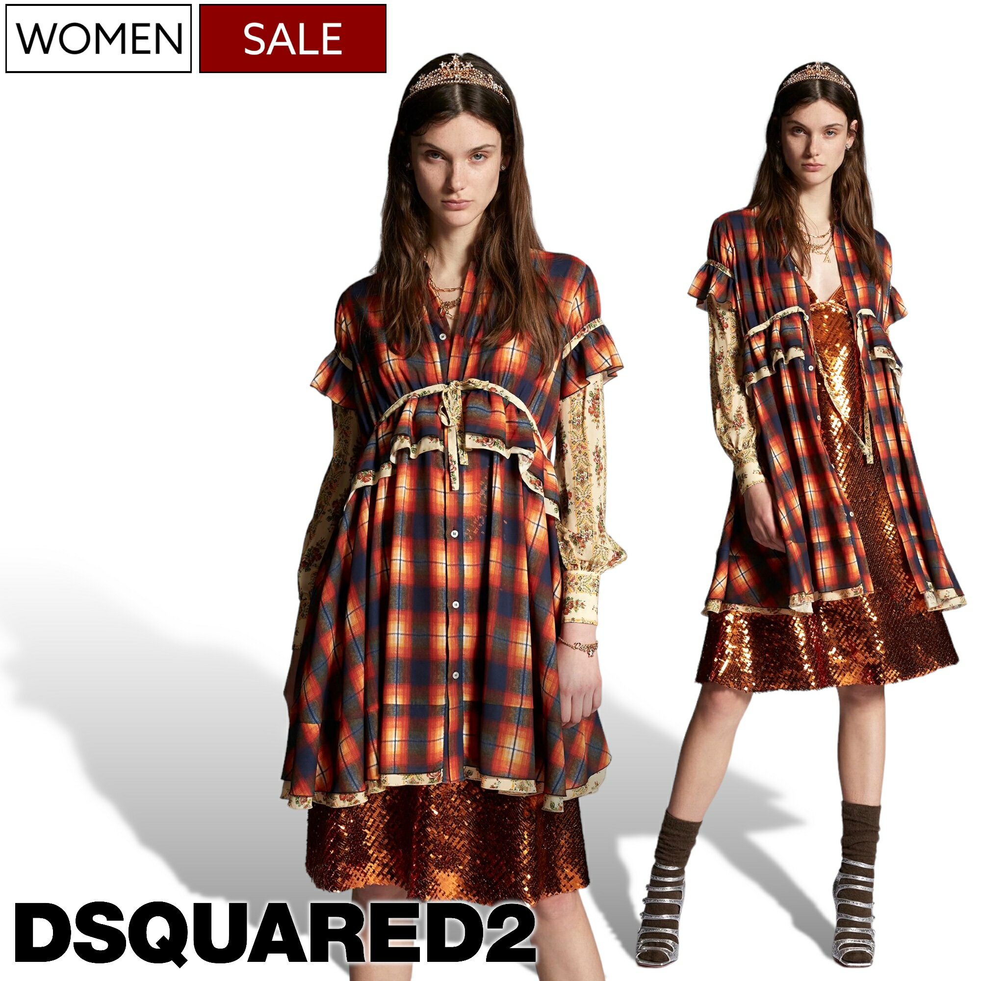 184,800(ǹ)DSQUARED2 ǥ ͷӥǥǥ̥ȴͤΥ饰奢꡼奢Ф֥ɥå쥤䡼ɥĥԡ ɥ쥹 ߥ˥ S72CV0270  ꥢ ǥ