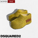 【定価182,600円(税込)】DSQUARED2 ディースクエアード 足を優しく包み込んでくれるボア仕様!楽チンな履き心地で大人の余裕漂うハラコレザースリッポン クロッグサンダル ボア サボ スリッパ サンダル シューズ 靴 厚底 牛革 S83CG0007 イエロー レディース イタリア製(4)