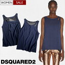 【定価44,000円(税込)】DSQUARED2 ディースクエアード 大胆な加工が遊び心擽る一着!ダメージ&ウォッシュ加工 タンクトップ 花柄 S72NC0982 ブラック ネイビー イタリア製 レディース la1