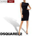 【定価91,300円(税込)】DSQUARED2 ディースクエアード 圧倒的な存在感を発揮するシルエット!細かなコダワリが詰まったエレガントなノースリーブタイ...