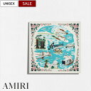 【定価110,000円(税込)】AMIRI -アミリ- 滑らかな手触りと美しいデザイン!シルクスカーフ ストール MAP SCARF ブランドロゴ CALIFO...
