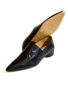【定価121,000円(税込)】Maison Margiela メゾン マルジェラ 足袋(tabi)シリーズに継ぐ新定番!スーパーソフトレザーを使った4ステッチ入りKiki ローファー ポインテッド パンプス 2.5cmヒール 靴 シューズ ヒール スリッポン 魔女 S58WR0036 レディース