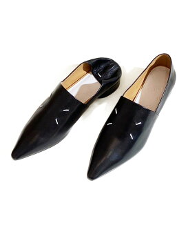 【定価121,000円(税込)】Maison Margiela メゾン マルジェラ 足袋(tabi)シリーズに継ぐ新定番!スーパーソフトレザーを使った4ステッチ入りKiki ローファー ポインテッド パンプス 2.5cmヒール 靴 シューズ ヒール スリッポン 魔女 S58WR0036 レディース