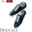 デュカルス 【定価49,500円(税込)】DOUCAL’S ドゥーカルス / デュカルス　 “イタリアを代表するドレスシューズブランド” から軽やかな履き心地とこなれ感醸すスウェードレザースニーカー スリッポン シューズ 靴 レースアップ YU2337 ネイビー メンズ イタリア製