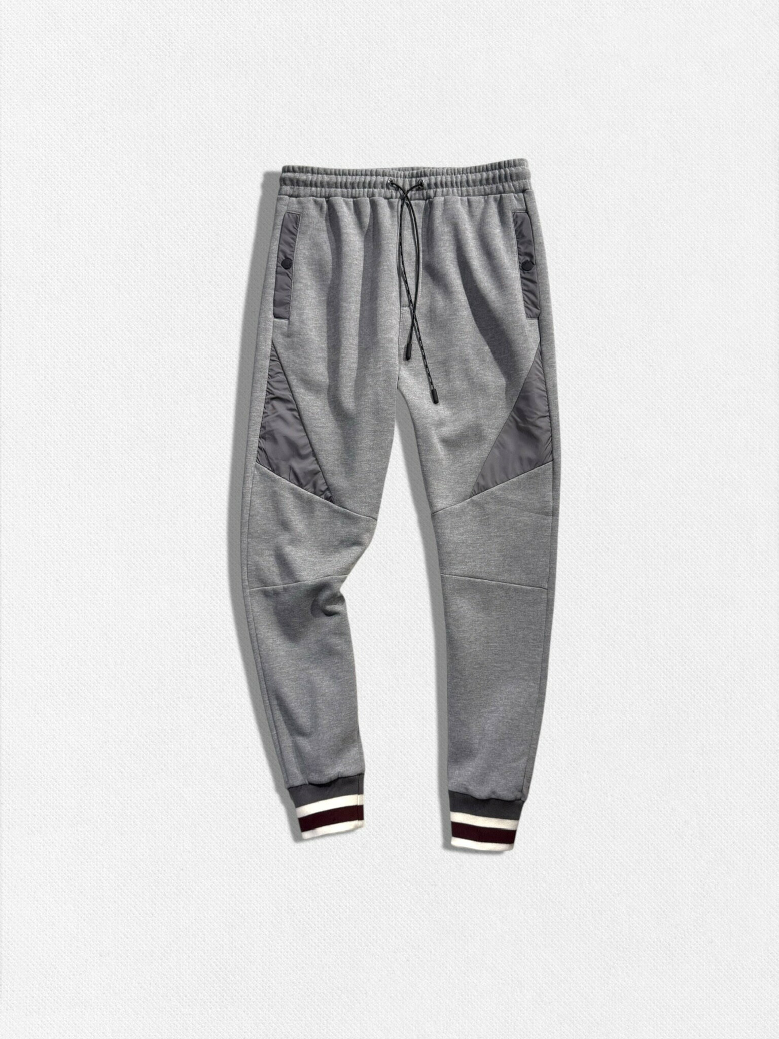 【定価42,900円(税込)】PREMIUM MOOD DENIM SUPERIOR-プレミアムムードデニムスペリオール- PMDS 美しいシルエットで魅せるリブラインデザインコットンスウェットパンツ リラックス ジャージ セットアップ グレー 420591264112 P.M.D.S. イタリア製 メンズ