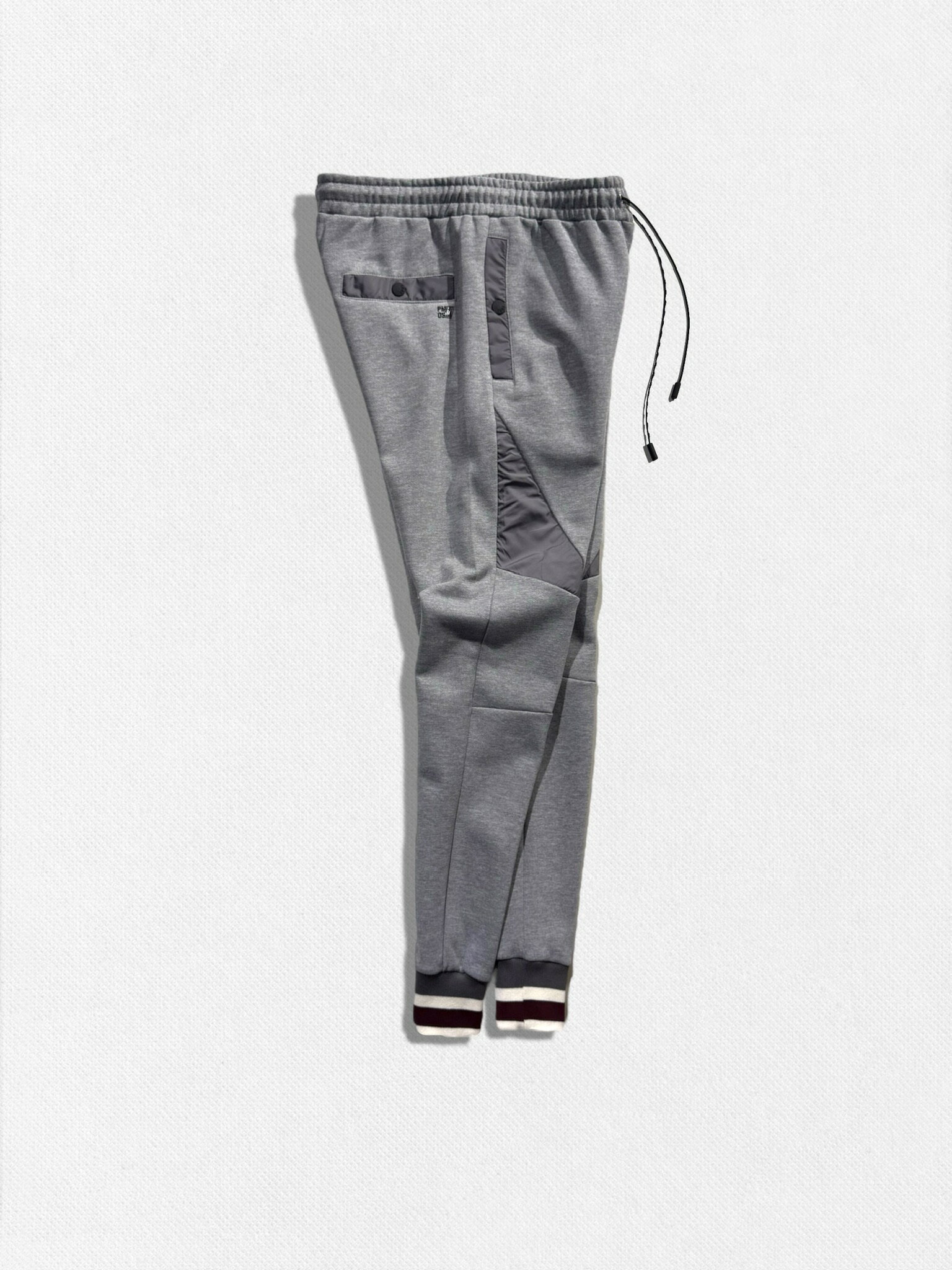 【定価42,900円(税込)】PREMIUM MOOD DENIM SUPERIOR-プレミアムムードデニムスペリオール- PMDS 美しいシルエットで魅せるリブラインデザインコットンスウェットパンツ リラックス ジャージ セットアップ グレー 420591264112 P.M.D.S. イタリア製 メンズ
