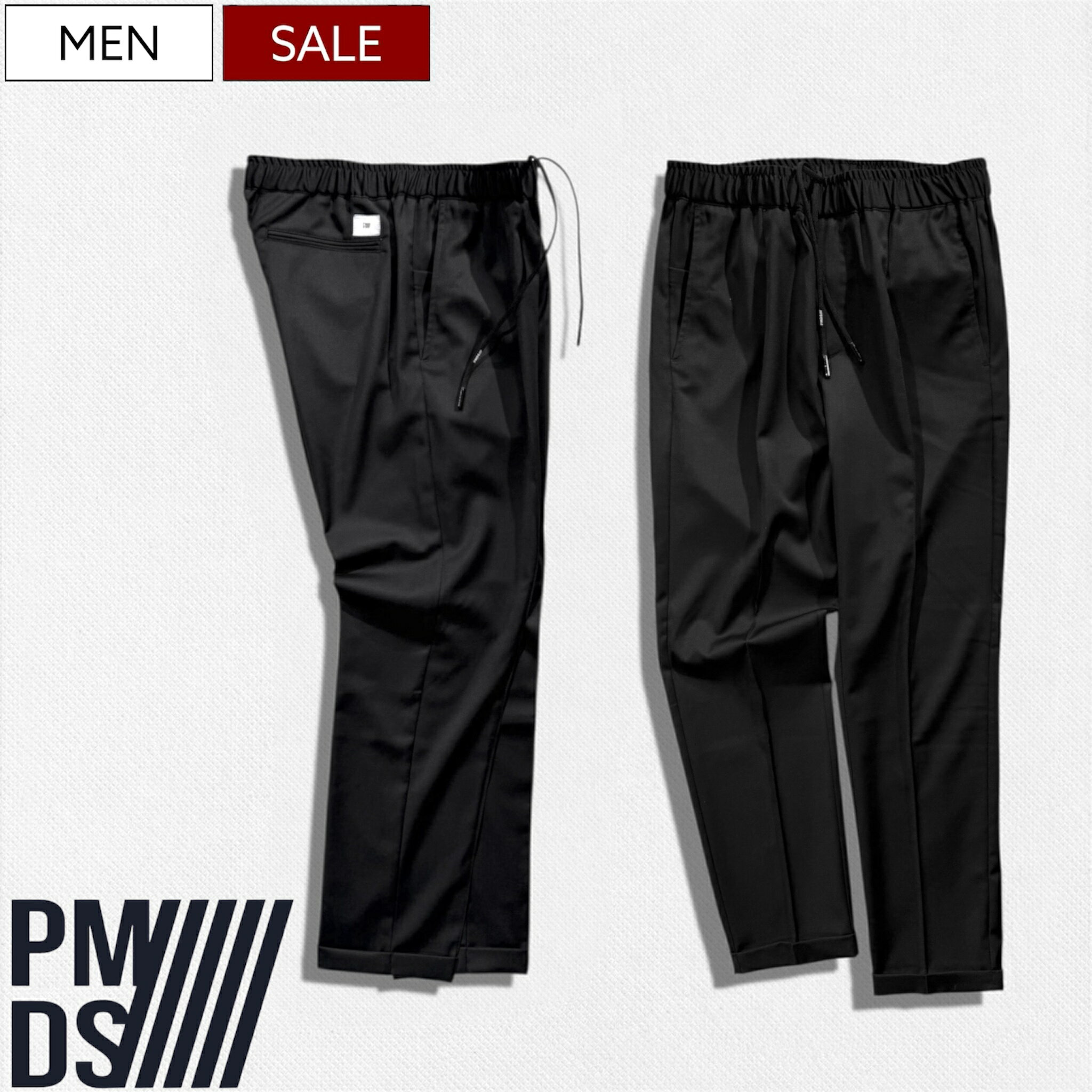 Rakuten - 【定価39,600円(税込)】PREMIUM MOOD DENIM SUPERIOR -PMDS- ピーエムディーエス 楽して恰好いい！オンでもオフでも大人の余裕漂う ウール混 イージーパンツ スラックス リラックス BERRY 510591264023 メンズ P.M.D.S. イタリア製