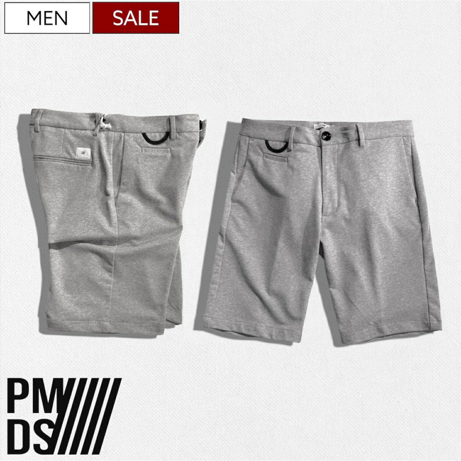 Rakuten - 【定価29,700円(税込)】PREMIUM MOOD DENIM SUPERIOR-プレミアムムードデニムスペリオール- PMDS 美しいシルエットで魅せる コットンスウェットショートパンツ スウェットショーツ MARKS リラックス グレー 510591274027 P.M.D.S. イタリア製 メンズ