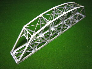 Nゲージ：製品版組立キット 単線曲弦トラス橋(150ftクラス290mm)