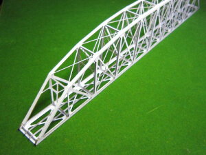 Nゲージ：製品版組立キット 単線曲弦トラス橋(250ftクラス578mm)